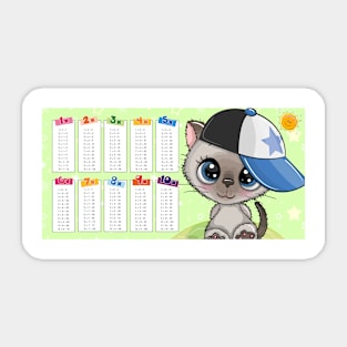 Multiplication table mug Sticker